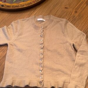 Six-FiftyWomen's Beige Button-Up Cardigan